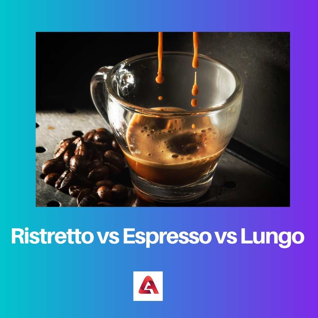 Ristretto versus espresso versus lungo