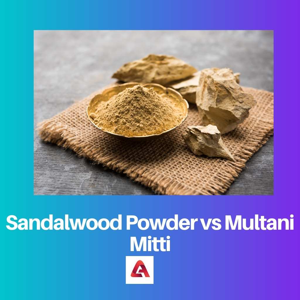 Bột gỗ đàn hương vs Multani Mitti