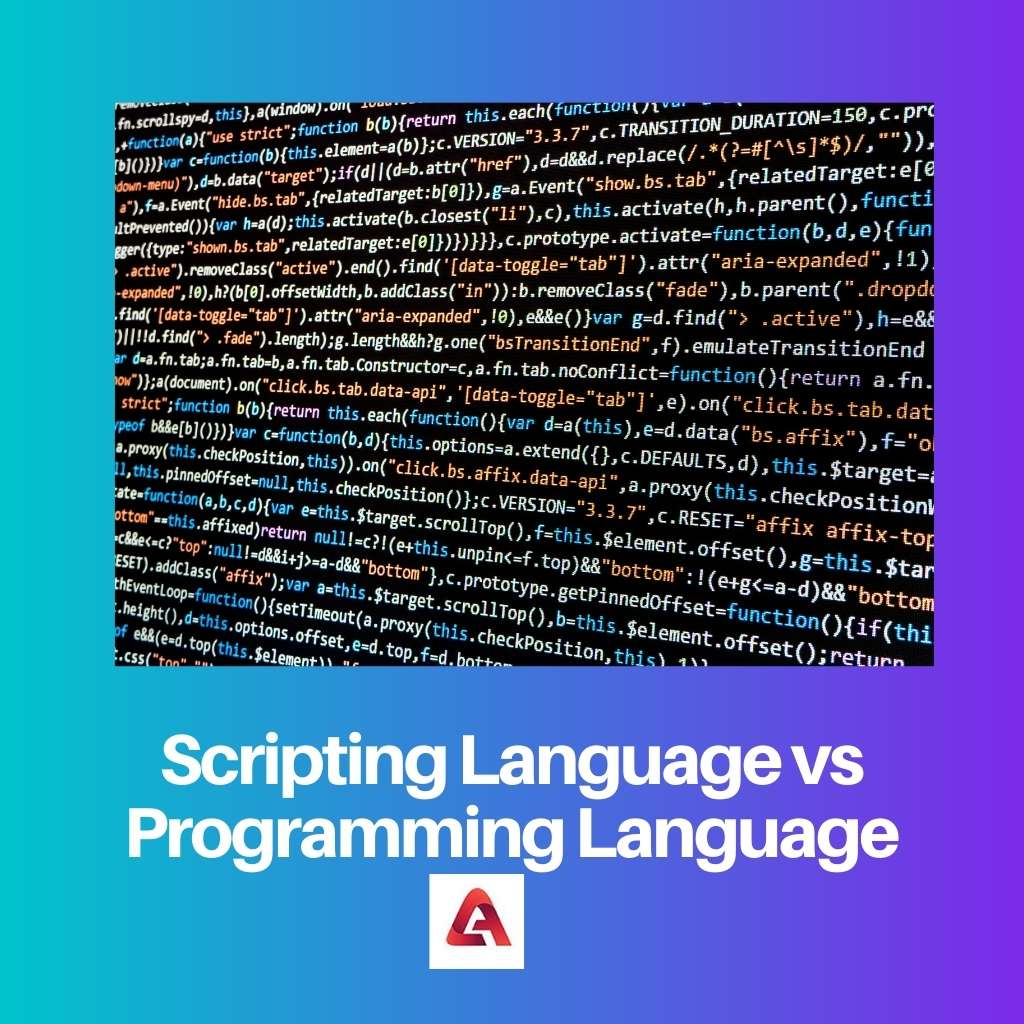Linguaggio di scripting vs linguaggio di programmazione