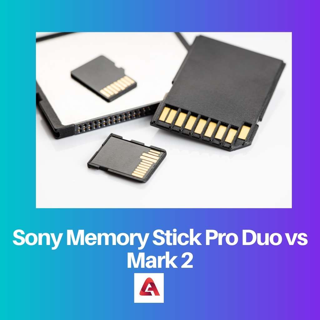 Sony MemoryStick Pro Duo versus Mark 2