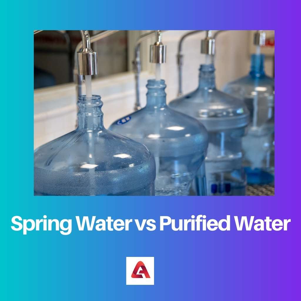 Spring Water vs Purified Water