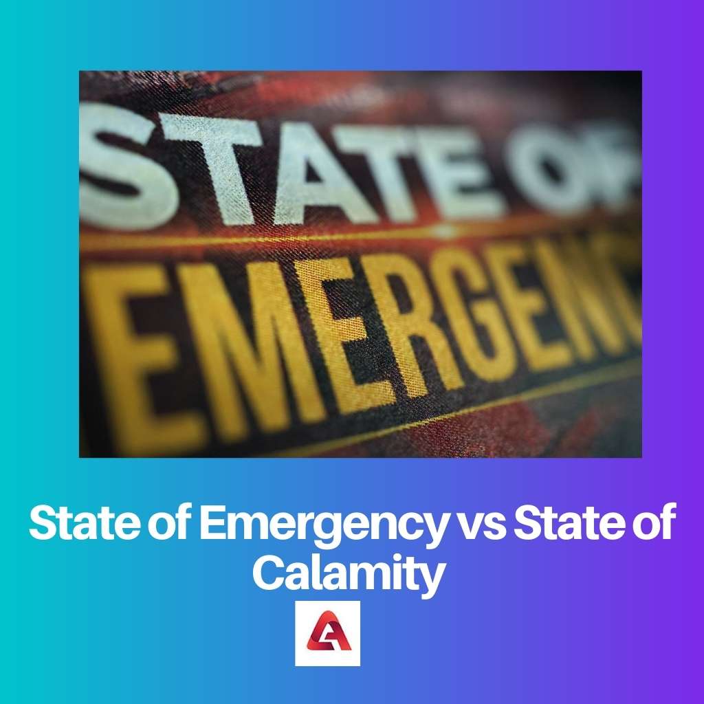 Stato di emergenza vs stato di calamità