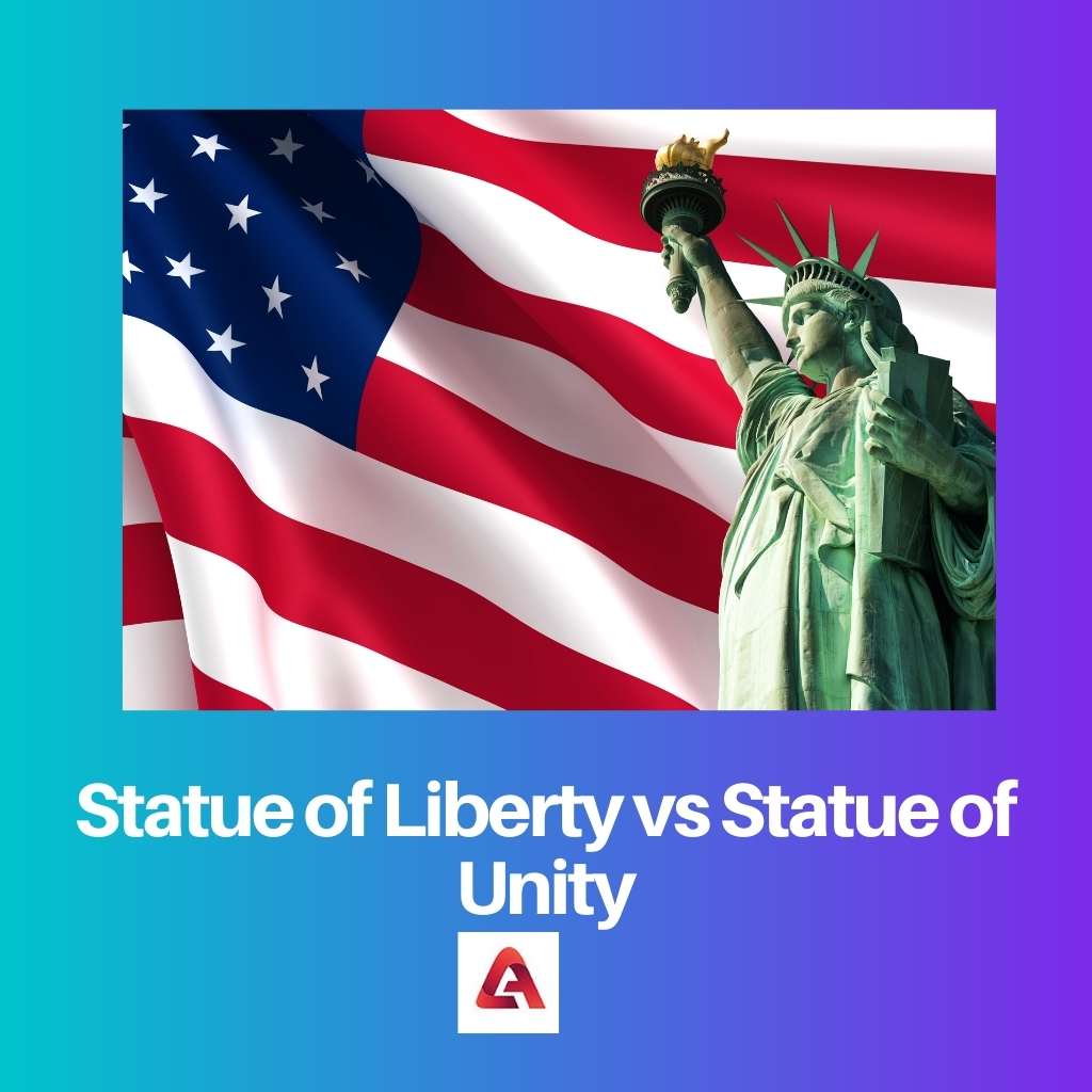 Statue de la liberté contre statue de l'unité