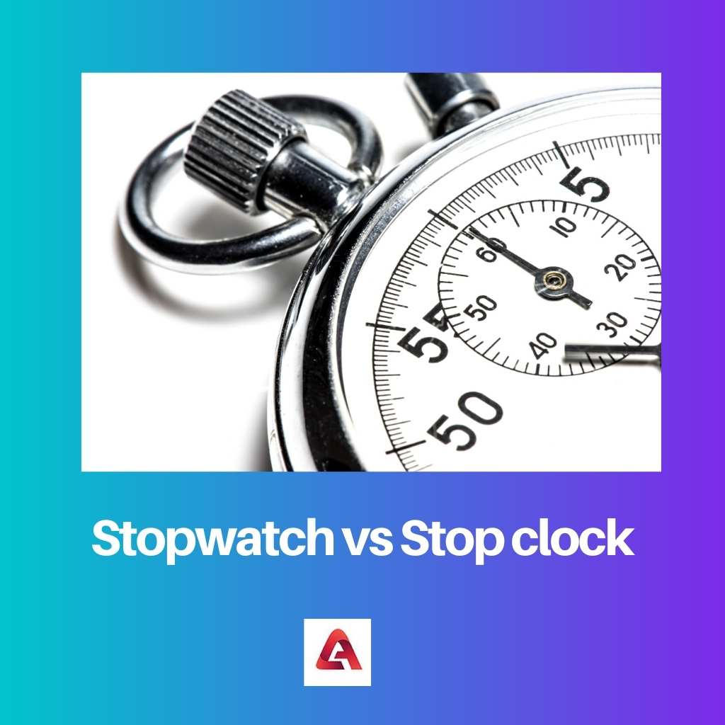 Stopwatch vs Stop clock