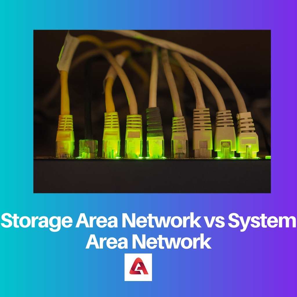 Storage Area Network vs. System Area Network