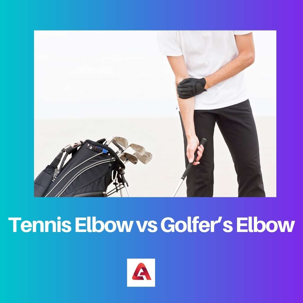 الكوع التنس مقابل لاعبي الجولف