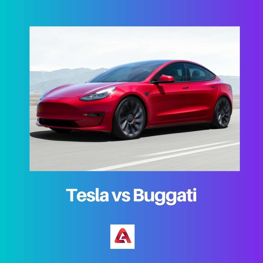 Tesla tegen Buggati