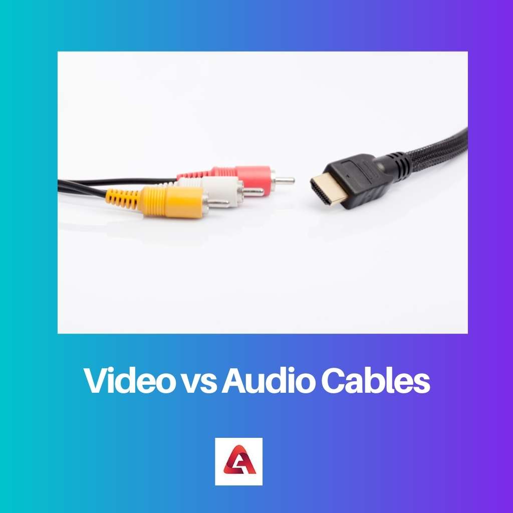 Video vs Audio Cables