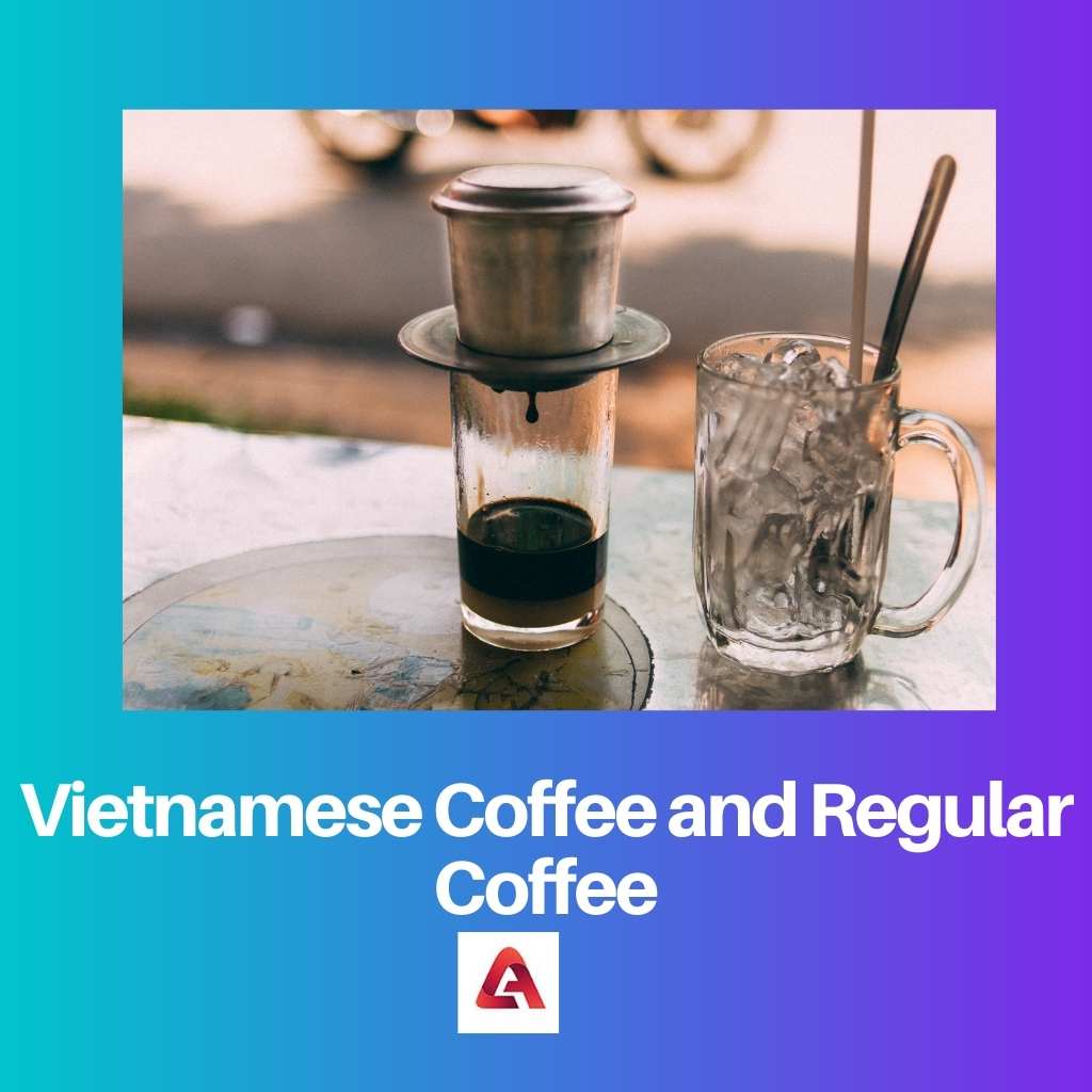 Vietnamesischer Kaffee und normaler Kaffee