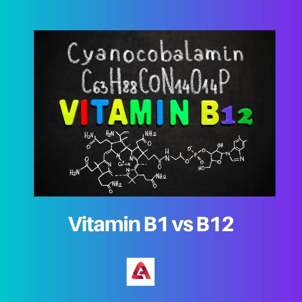 Vitamine B1 versus B12