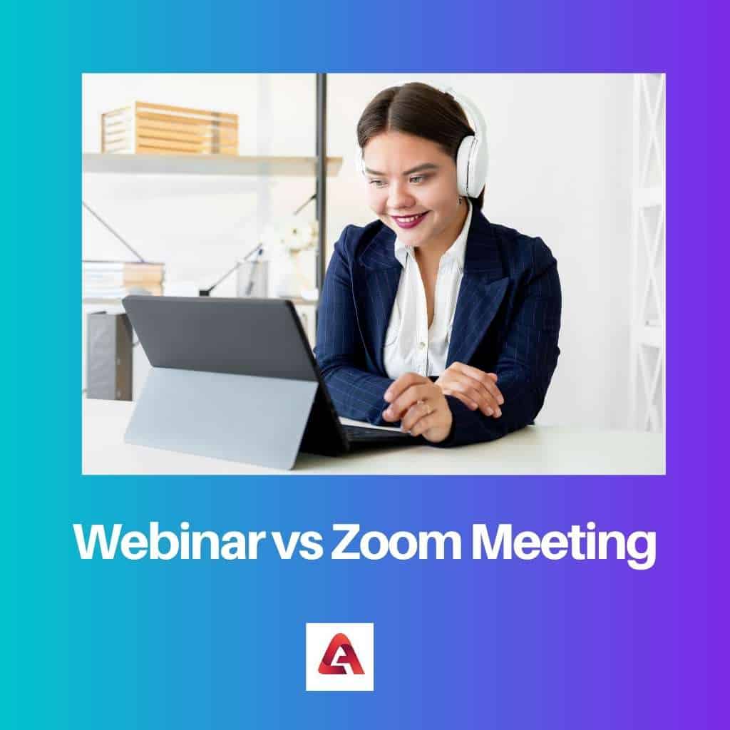 Webinar vs. Zoom-Meeting