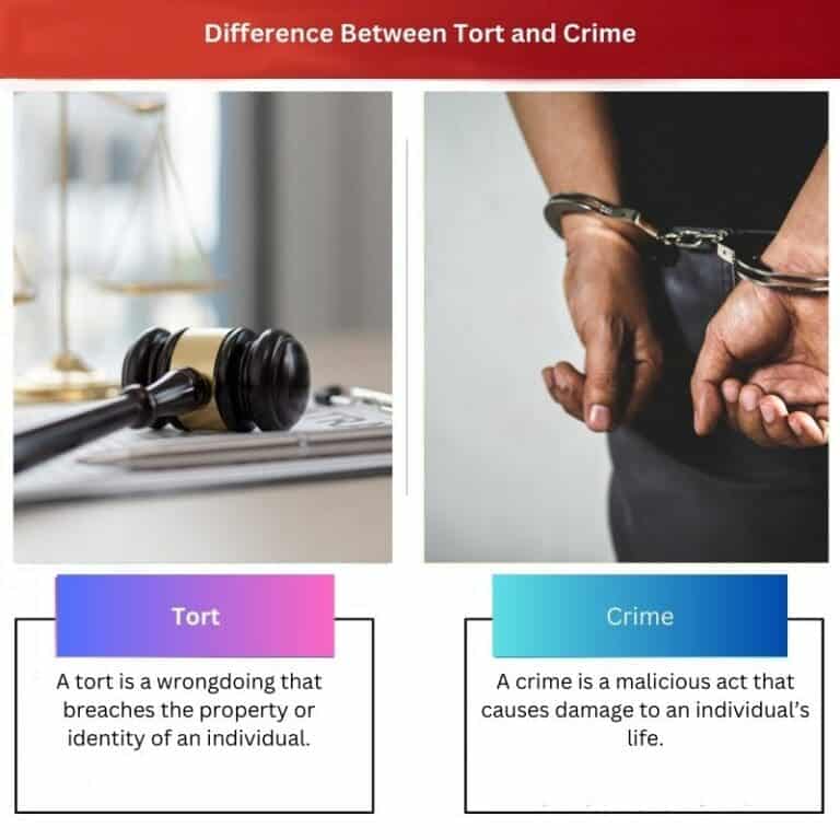 Tort Vs Crime Difference And Comparison 9784