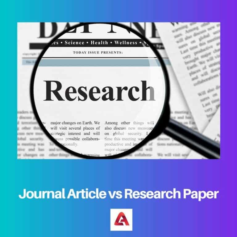 is journal article and research article the same