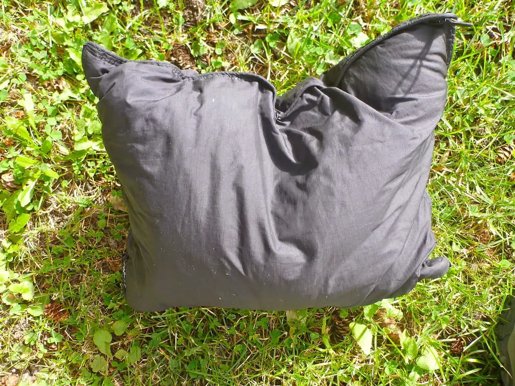 almohada de camping