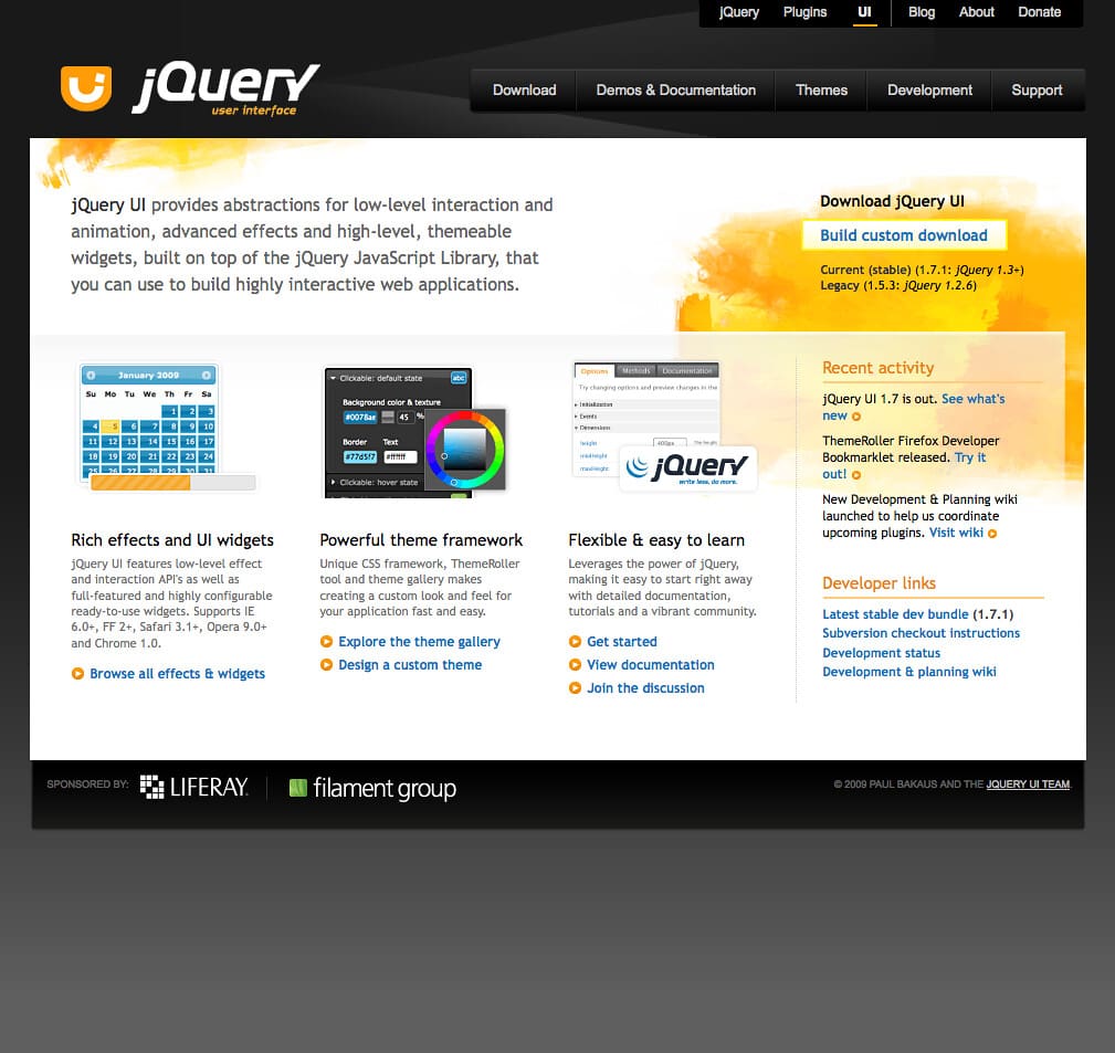 jquery interface do usuário