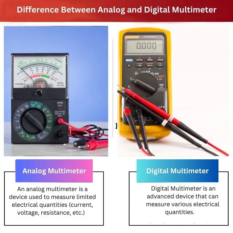 Difference Between Analog and Digital Multimeter
