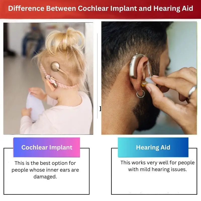 Différence entre l'implant cochléaire et l'aide auditive