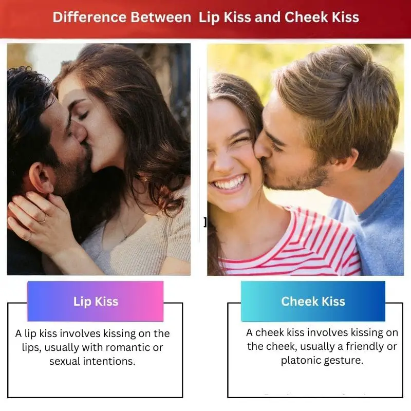 Різниця між поцілунком в губи та поцілунком у щоку
