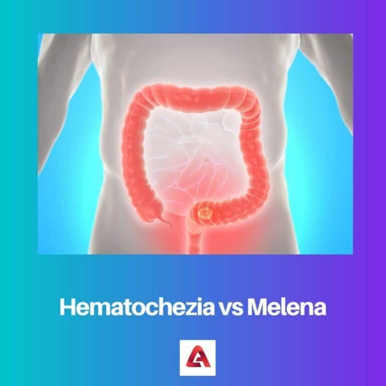 Hematochezia vs Melena Difference and Comparison