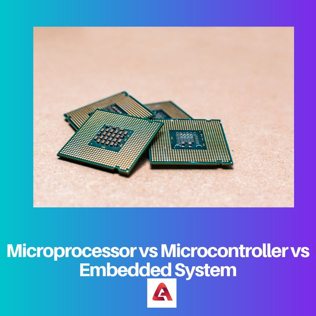Mikroprocesors pret mikrokontrolleri pret iegulto sistēmu