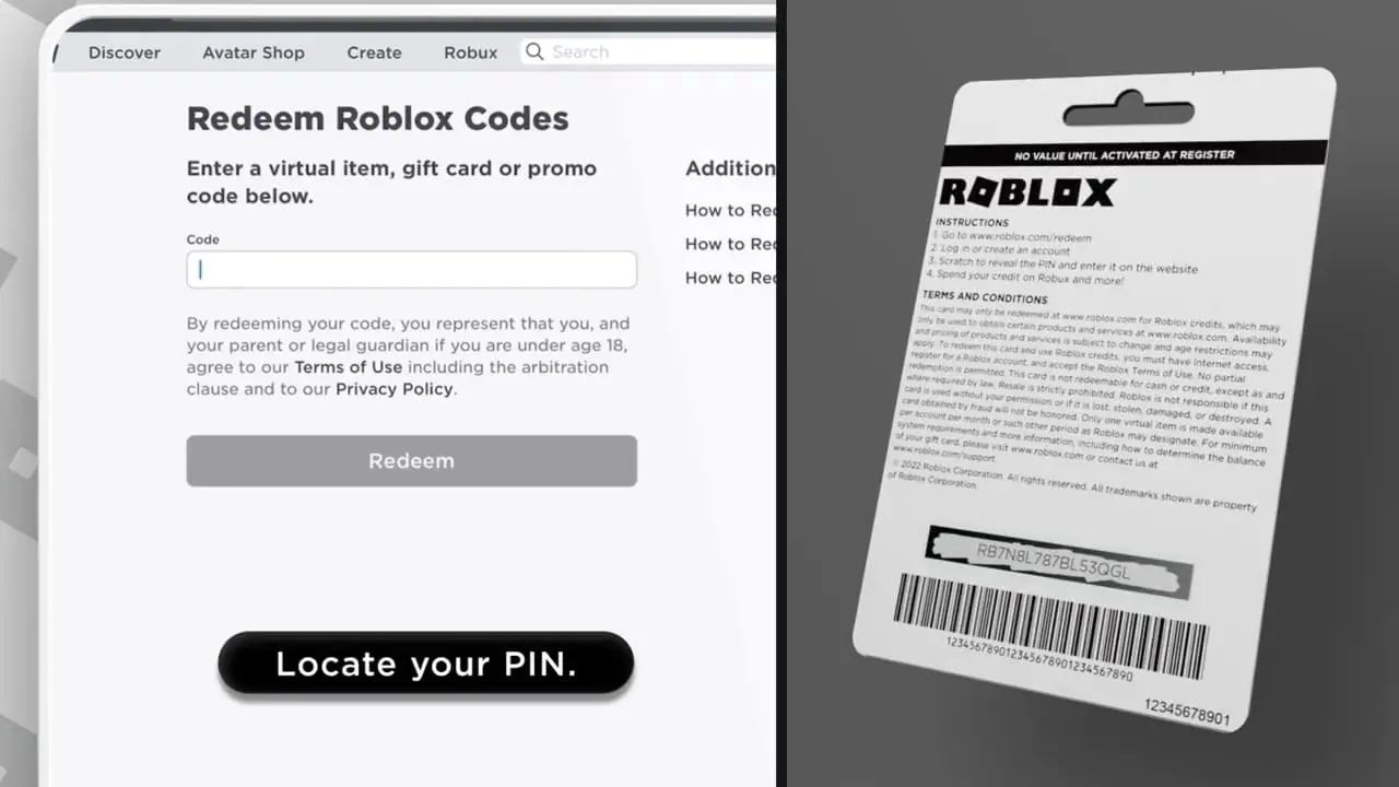 Étapes pour utiliser les codes Roblox sur le Web