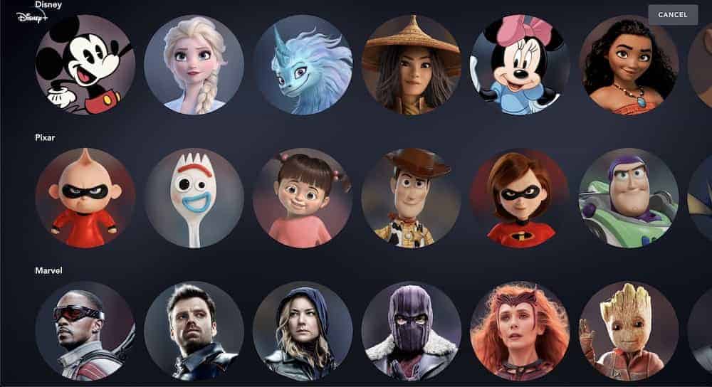 Disney Plus profils