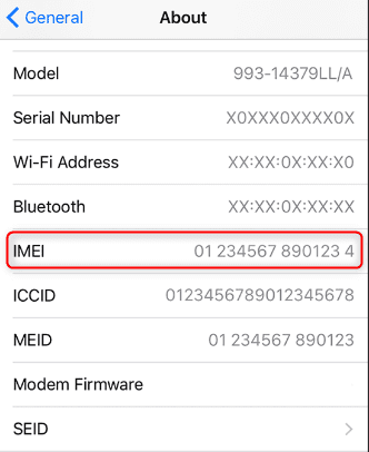IMEI Number iPhone