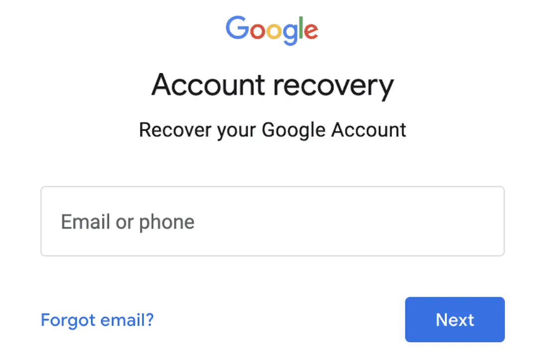 Gmail konta atkopšana