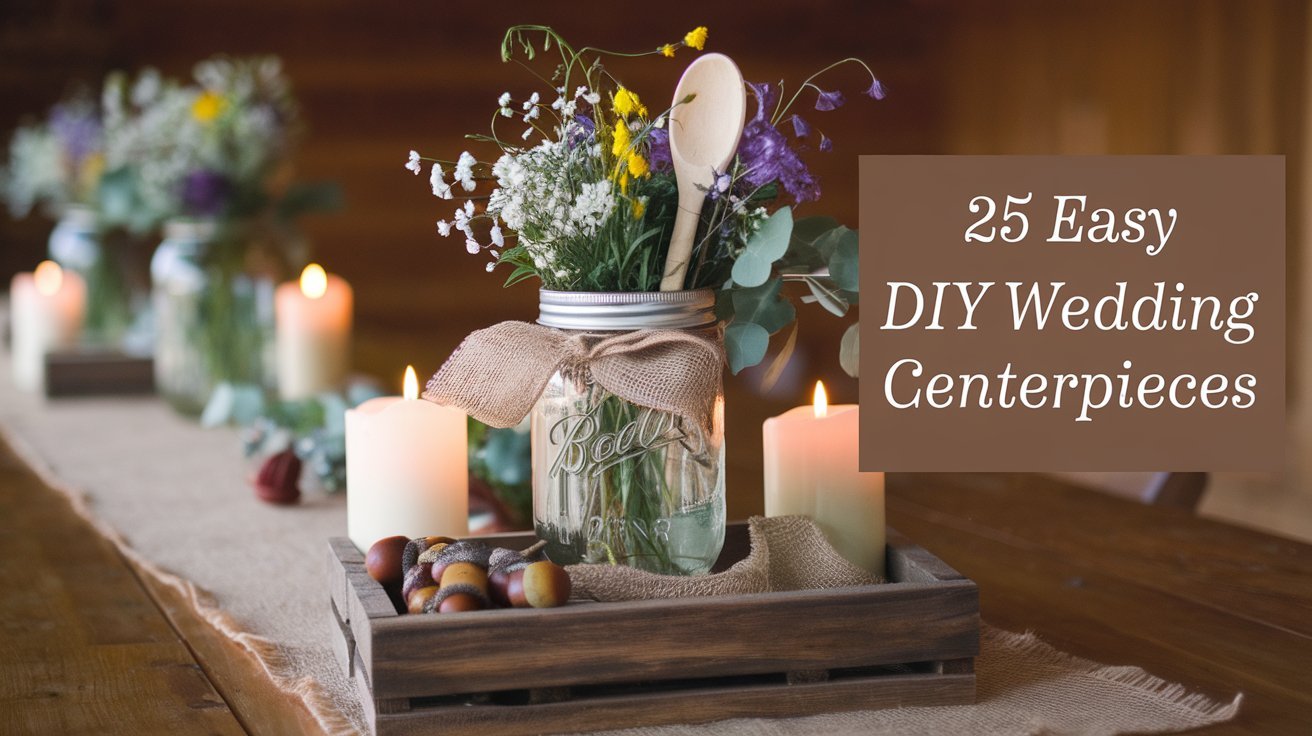 25 Easy DIY Wedding Centerpieces 1