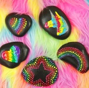Puffy Paint Rocks