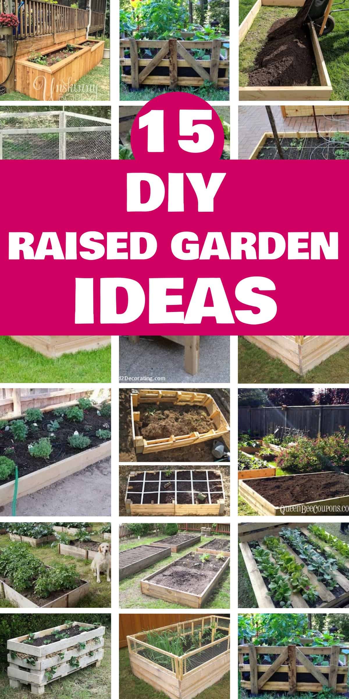 15 kostengünstige DIY-Hochbeet-Ideen für einen blühenden Garten