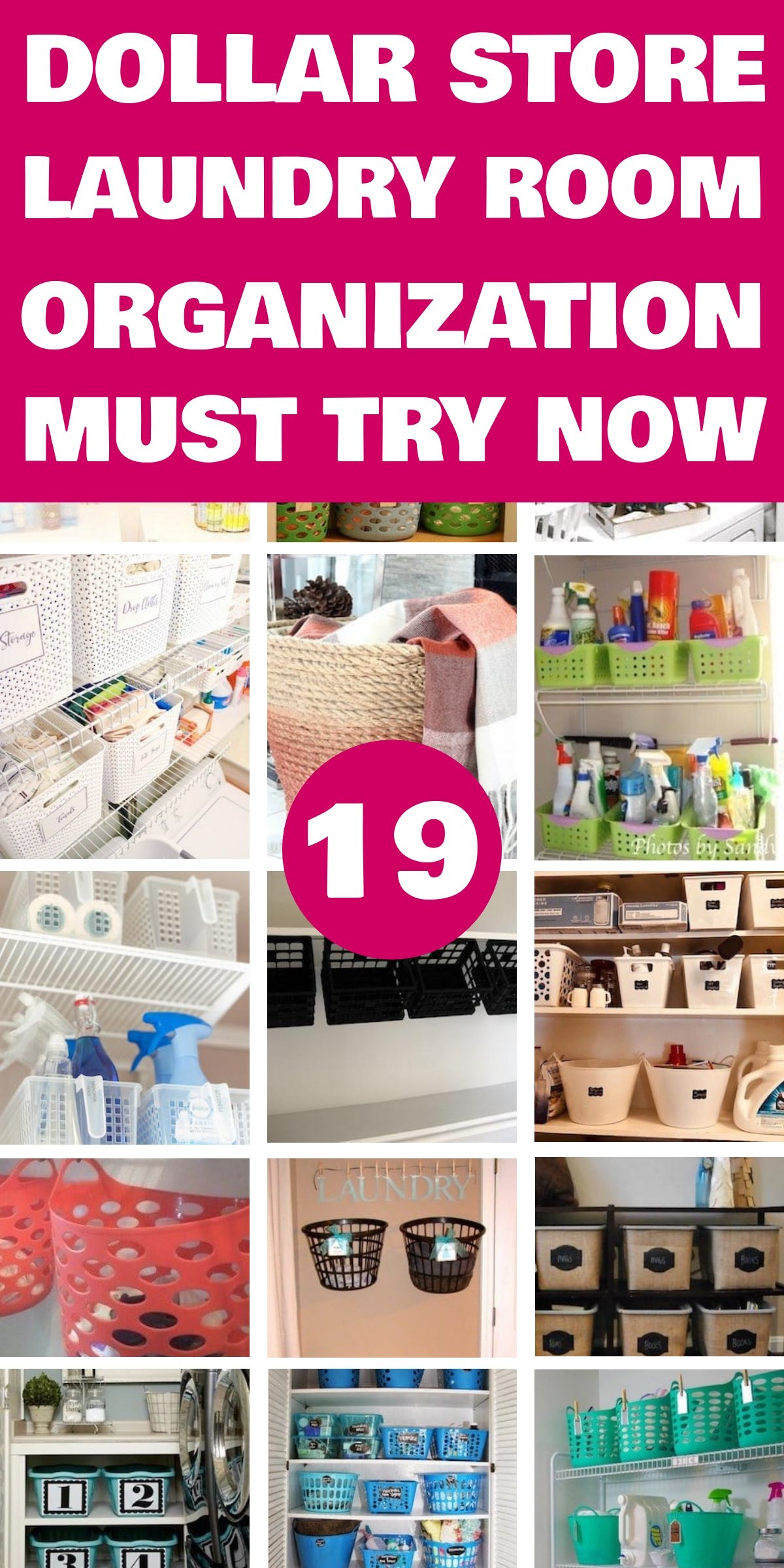 19 Clever Dollar Store Laundry Room Organization Ideas