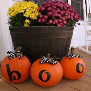 Boo Letter Pumpkins