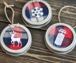 Mason Jar Lid Christmas Ornaments for adults