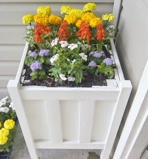 Front Porch Planter filled with flowers