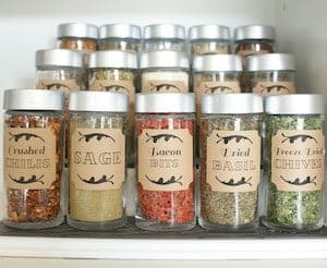 Dollar Store Spice Cupboard