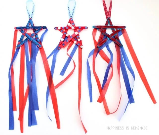 4th of July Patriotic Star Streamers Kids Craft