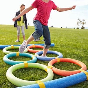 Pool Noodle Obstacle Course