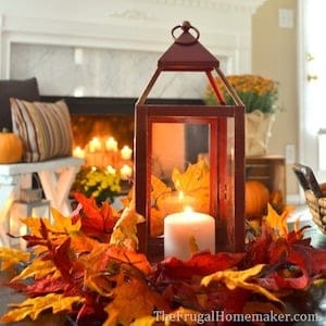 DIY Fall Lantern Centerpiece