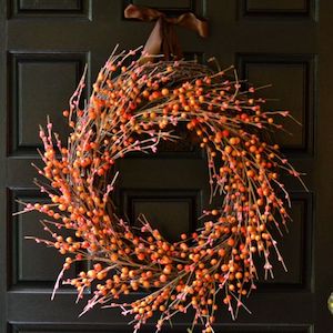 DIY Fall Berry Wreath 