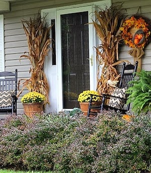 Traditional Fall Front Door Decor