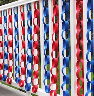 Red, White, and Blue Paper Chains