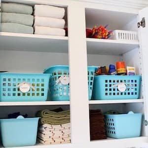 Dollar Store Laundry Room Organization