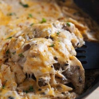 One Pan Sour Cream Chicken Enchilada Skillet6