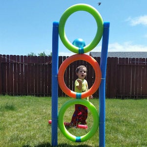 Pool Noodle Toss Yard Game