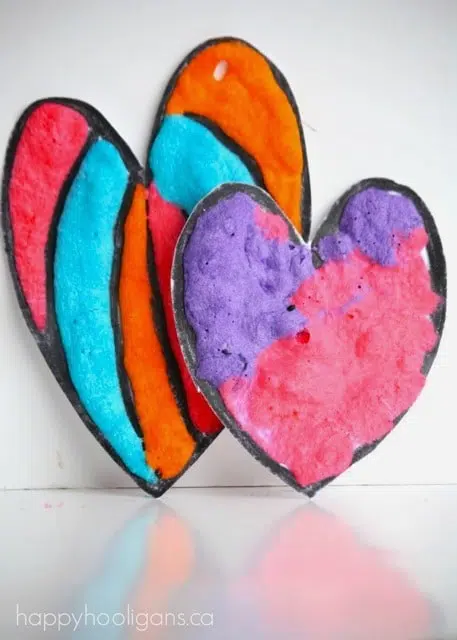 21 Fun Easy Valentines Day Crafts For Kids 6 Puffy Paint Recipe Valentines Hearts 3.jpg