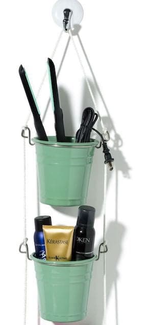 tiered hanging pails Bathroom organization 