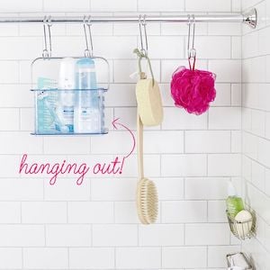 Tension Rod Shower Organization  for bathroom