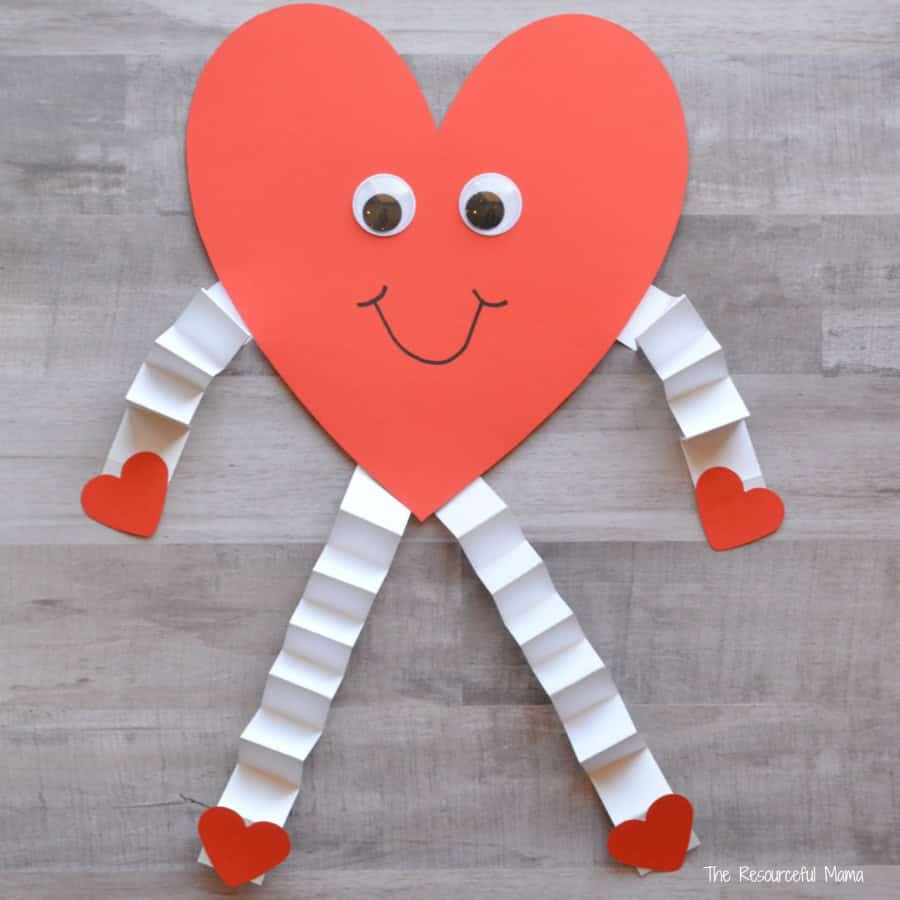 21 Fun Easy Valentines Day Crafts For Kids 20 heart man feature 2