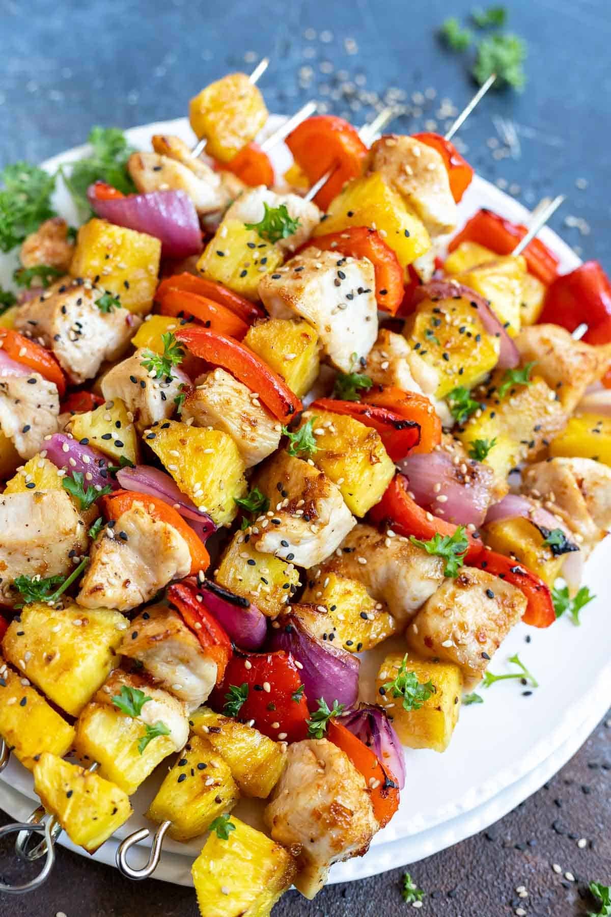 17 Best Chicken Kabobs On The Grill 20 pineapple chicken kabobs 5